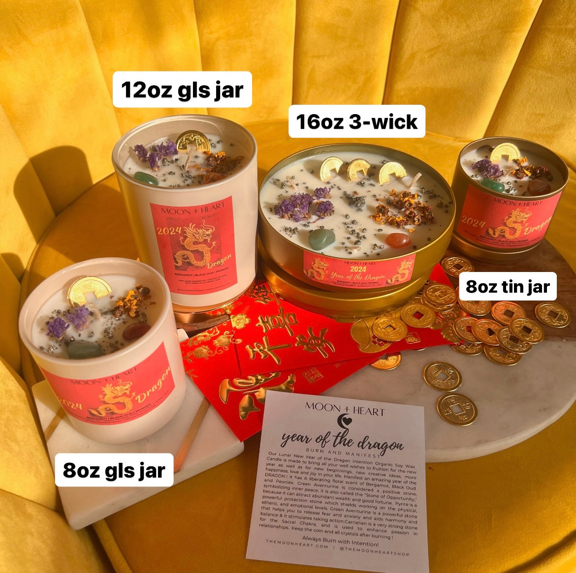 3-Wick Year of the Snake 2025 candle