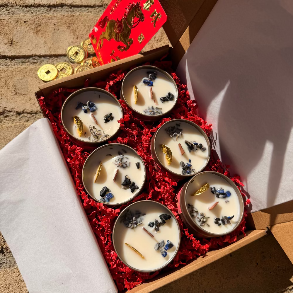 Box of 6 X 4oz 2026 horse candles-7