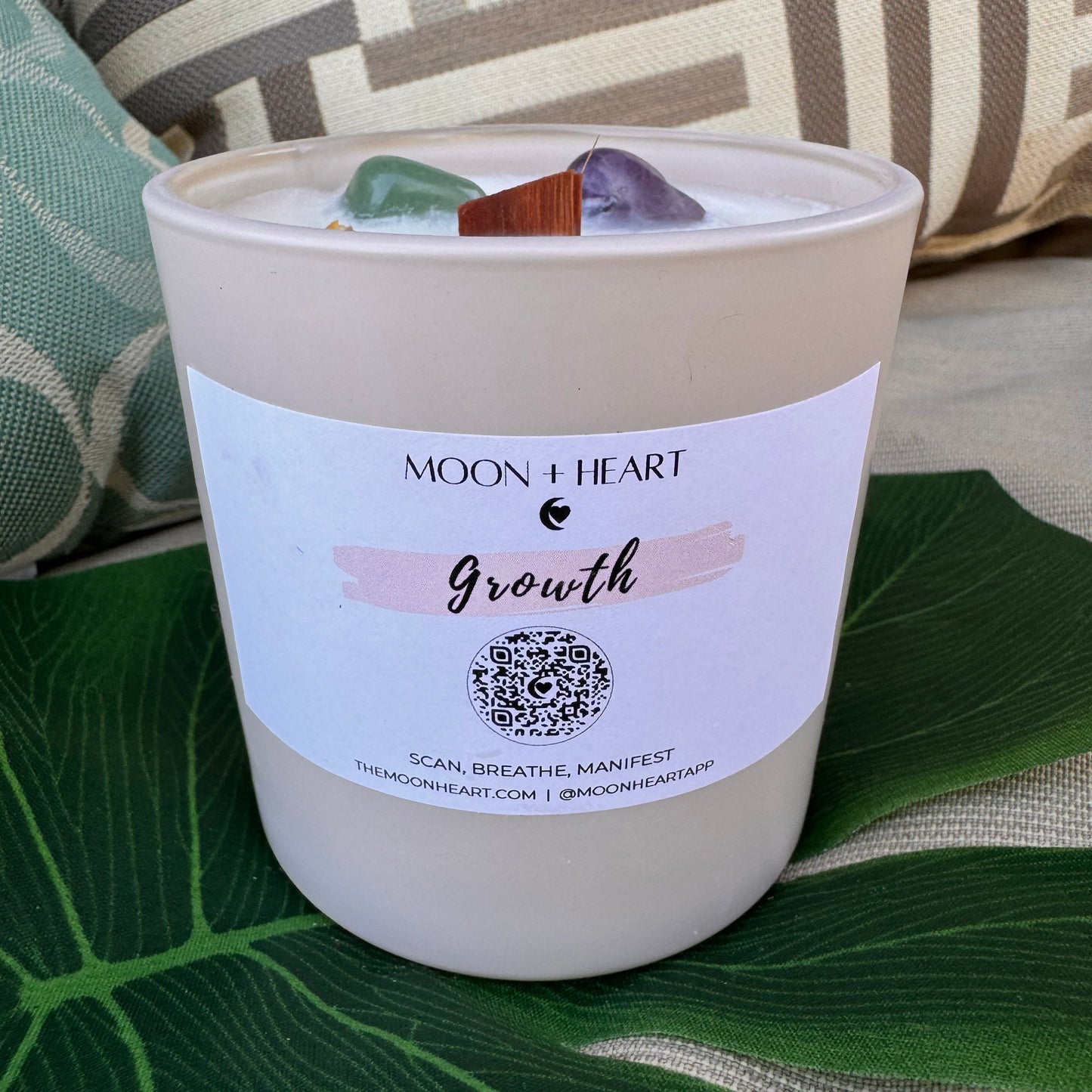 growth meditation candle