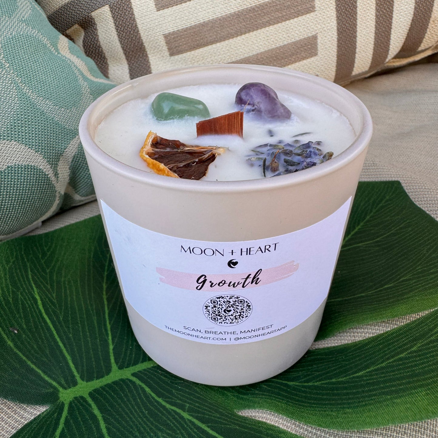 growth meditation candle