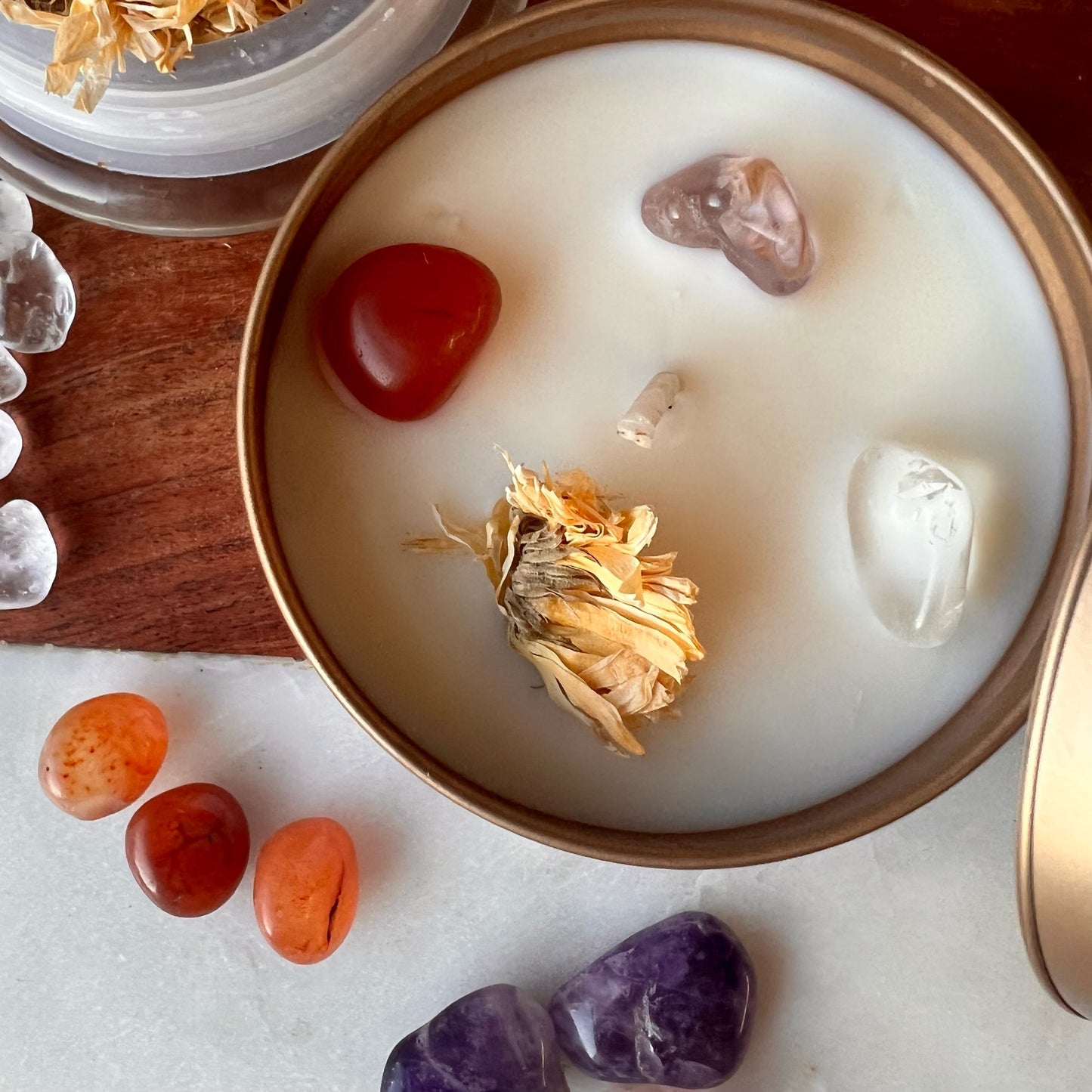 PISCES Candle | Zodiac candle | Crystal Infused candle | Intention Candle | Manifestation Candle