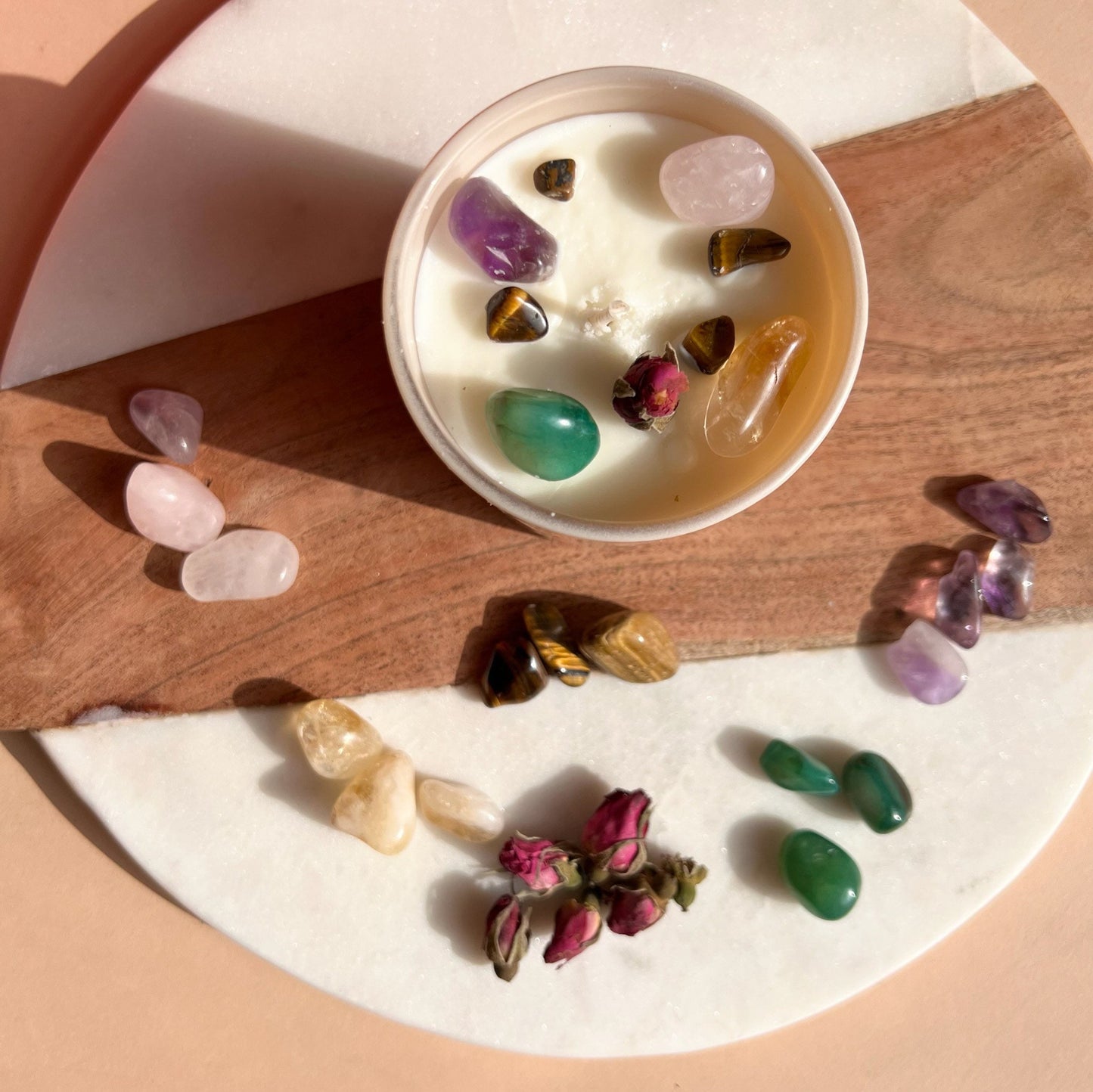 HAPPY BIRTHDAY Intention Candle | Crystal Infused Candle | Manifestation Candle | Homemade candles