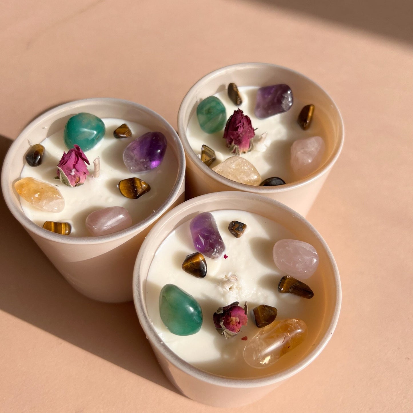 HAPPY BIRTHDAY Intention Candle | Crystal Infused Candle | Manifestation Candle | Homemade candles