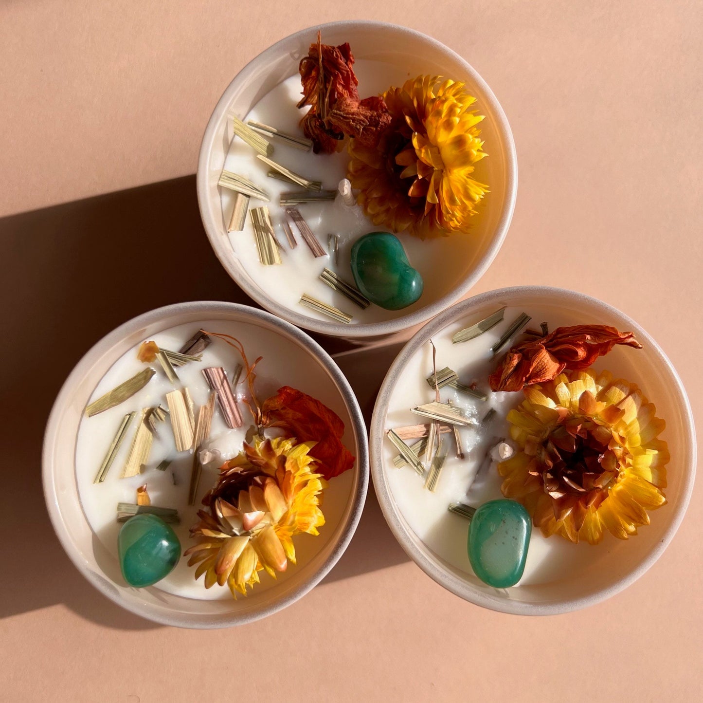 GOOD VIBES ONLY Intention Soy Wax Candle | Green Aventurine | Scent: Eucalyptus & Lemongrass