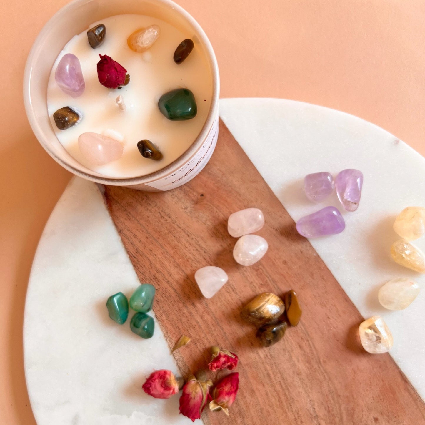 HAPPY BIRTHDAY Intention Candle | Crystal Infused Candle | Manifestation Candle | Homemade candles