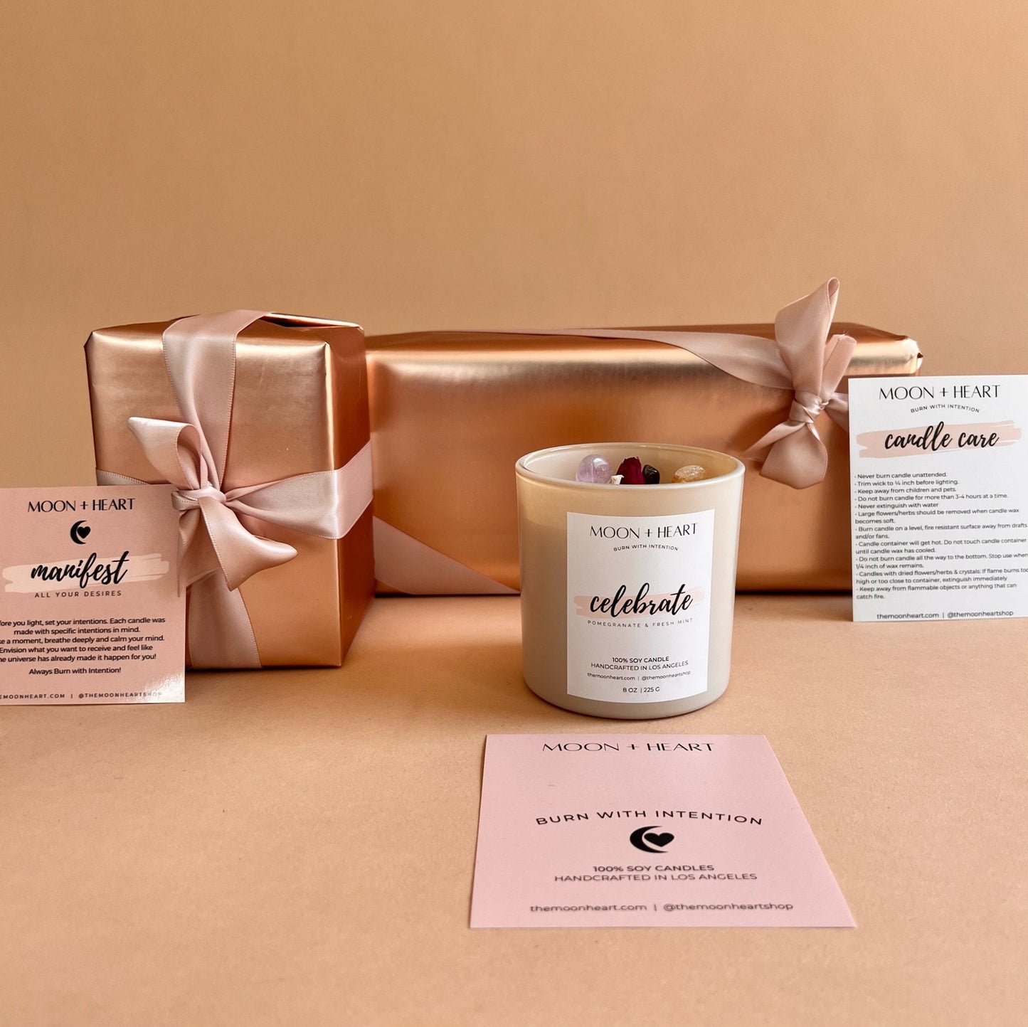 HAPPY BIRTHDAY Intention Candle | Crystal Infused Candle | Manifestation Candle | Homemade candles