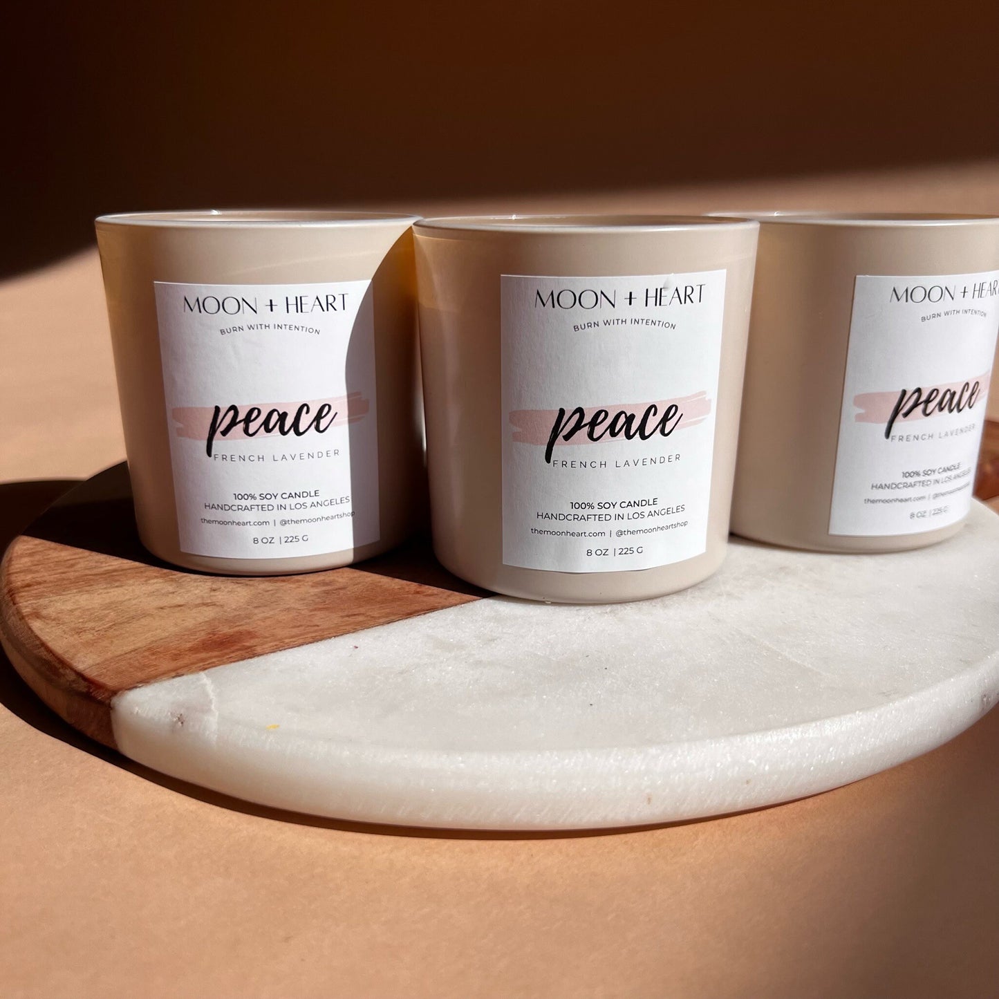 PEACE Intention Candle | Crystal Infused Candle | Manifestation Candle | Homemade candles