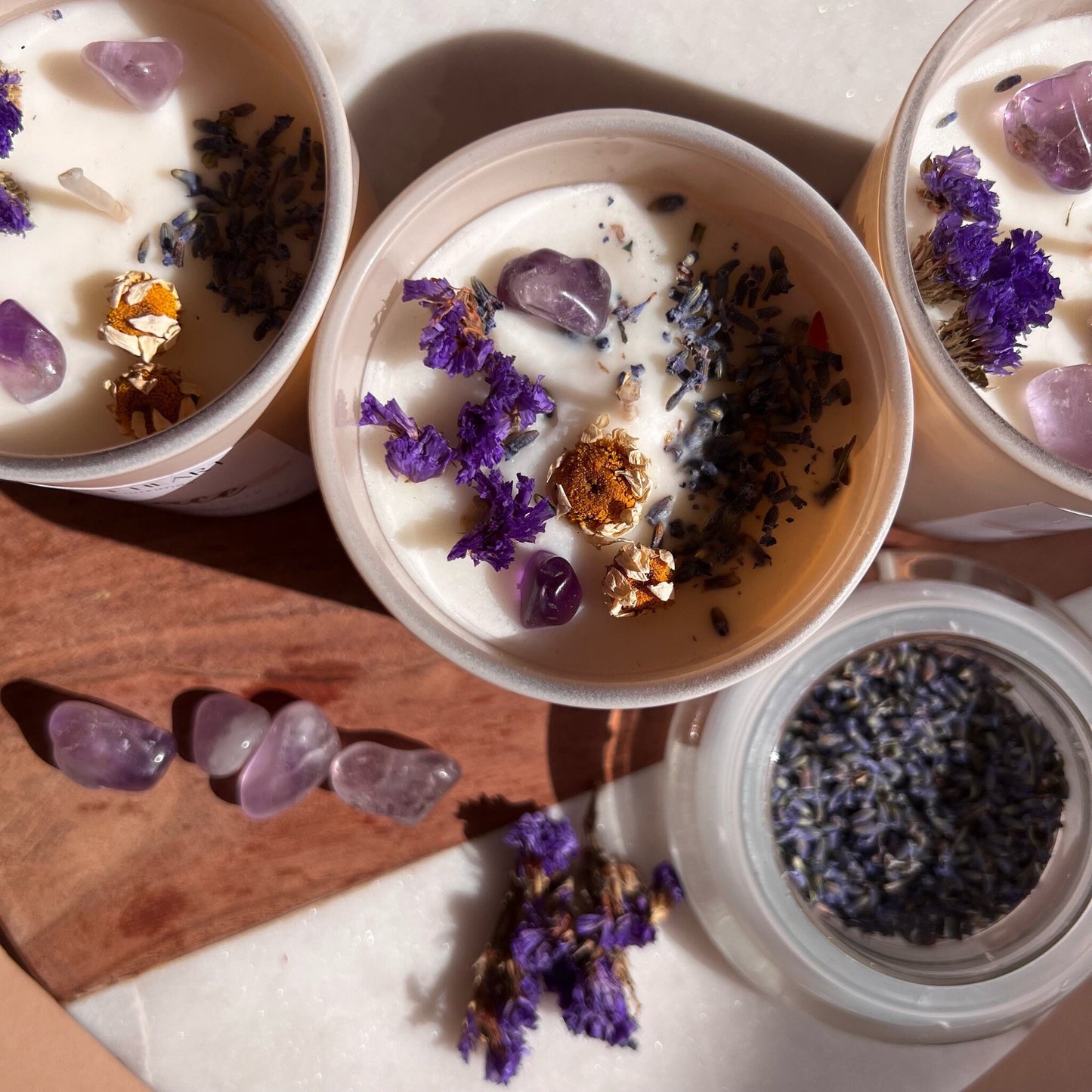 PEACE Intention Candle | Crystal Infused Candle | Manifestation Candle | Homemade candles