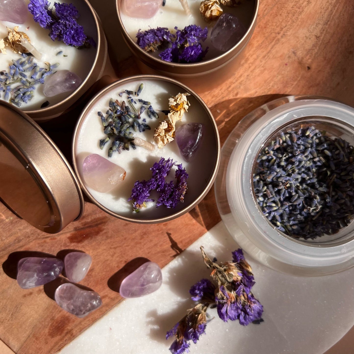 PEACE Intention Candle | Crystal Infused Candle | Manifestation Candle | Homemade candles