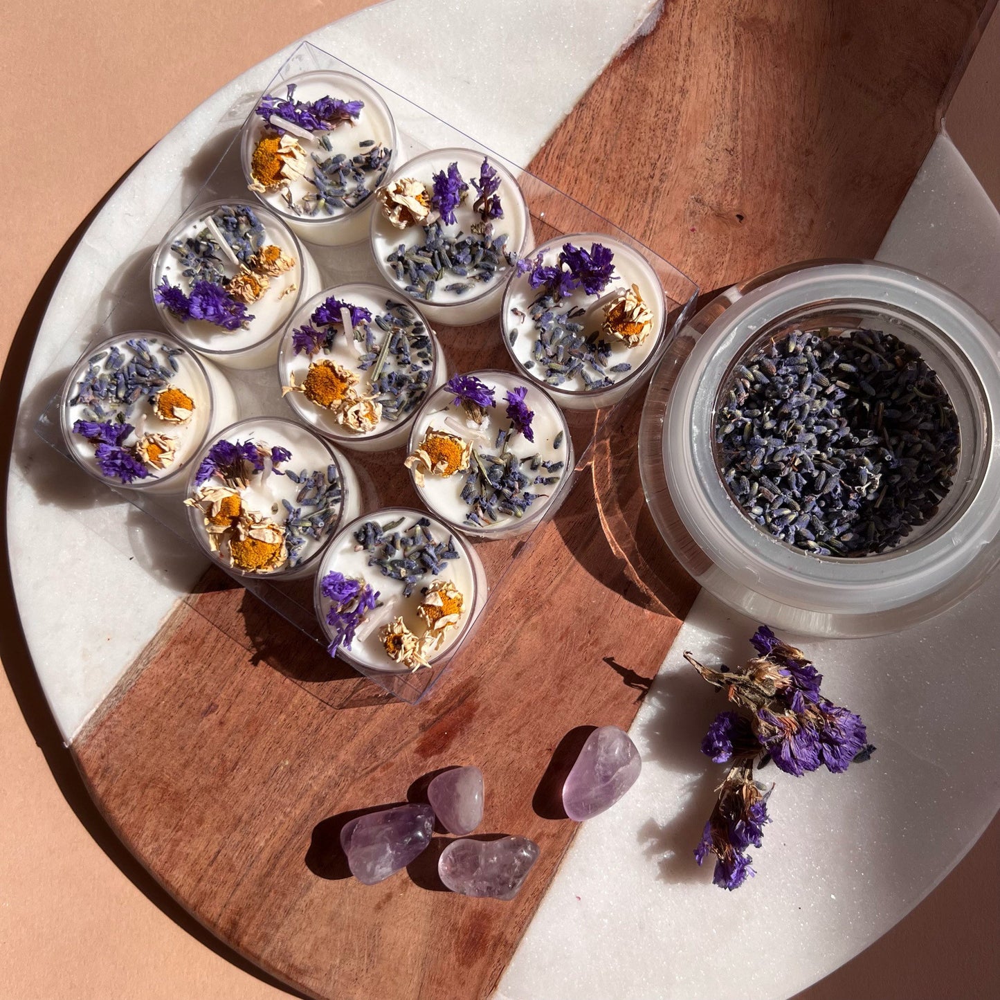 PEACE Intention Candle | Crystal Infused Candle | Manifestation Candle | Homemade candles