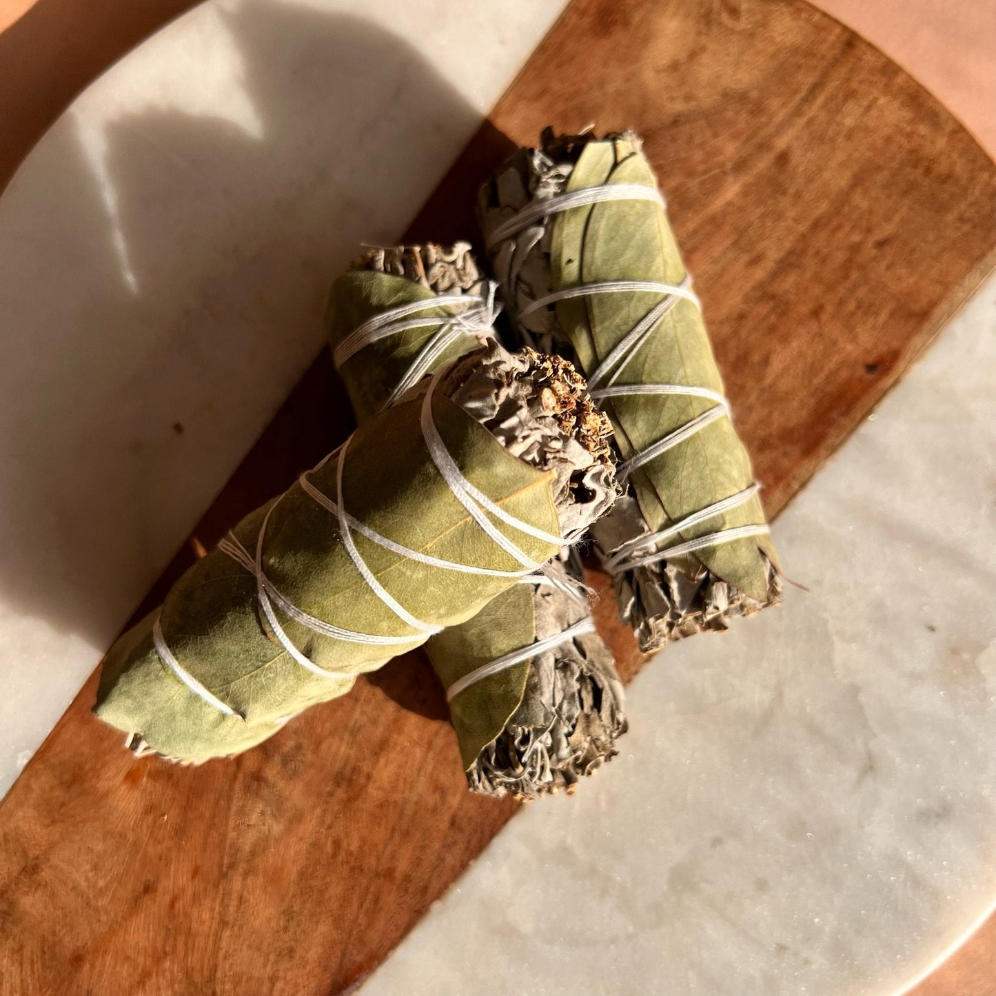 Eucalyptus White Sage Smudge Sticks | Sage Bundle for Ceremony, Meditation, Altar, Home Cleansing, Chakra Smudging Kit | The Moon Heart Shop