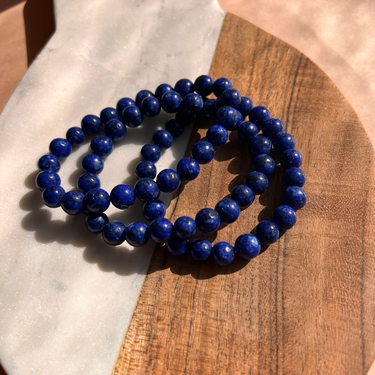 Genuine  Blue Lapis Bead Bracelet | Gradient Jade Luck Blessing Bracelet | crystal healing | perfect gift | natural gemstone