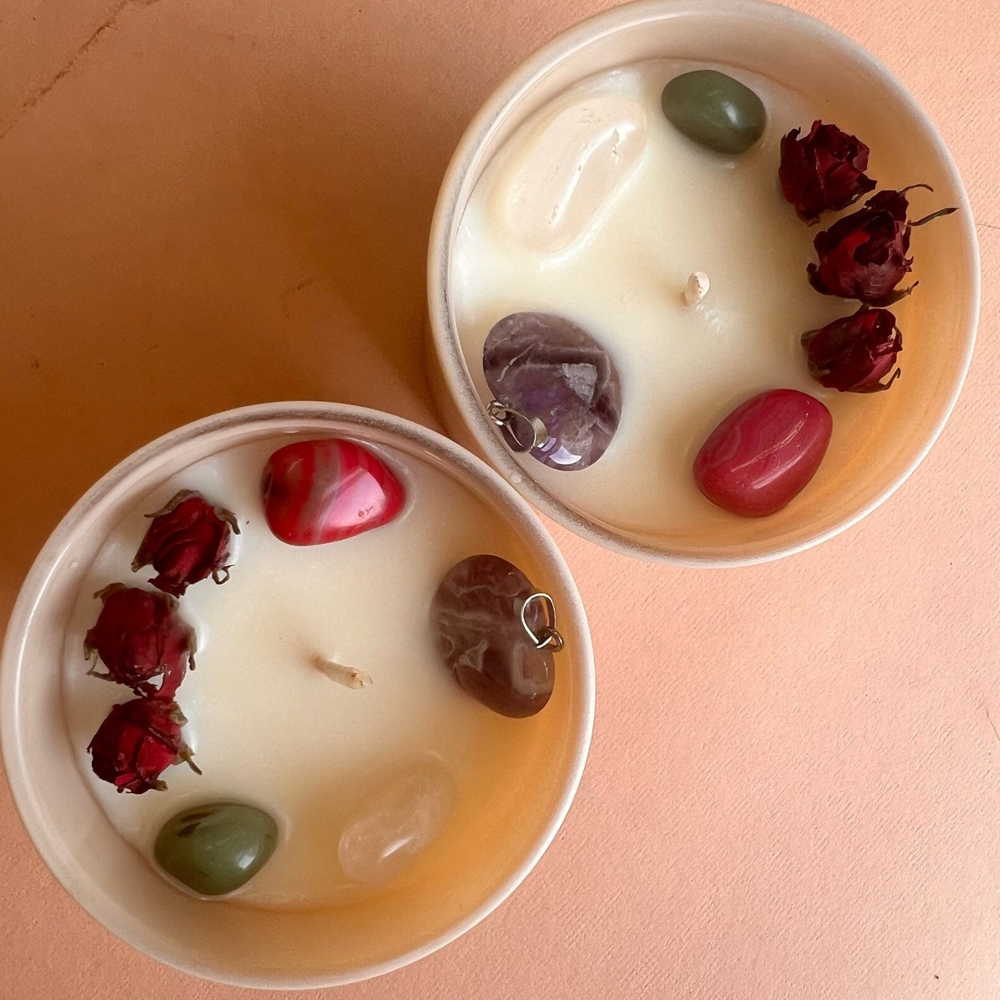 SOULMATE LOVE Intention Candle with Amethyst Pendant | Manifestation Candle | Homemade Candles