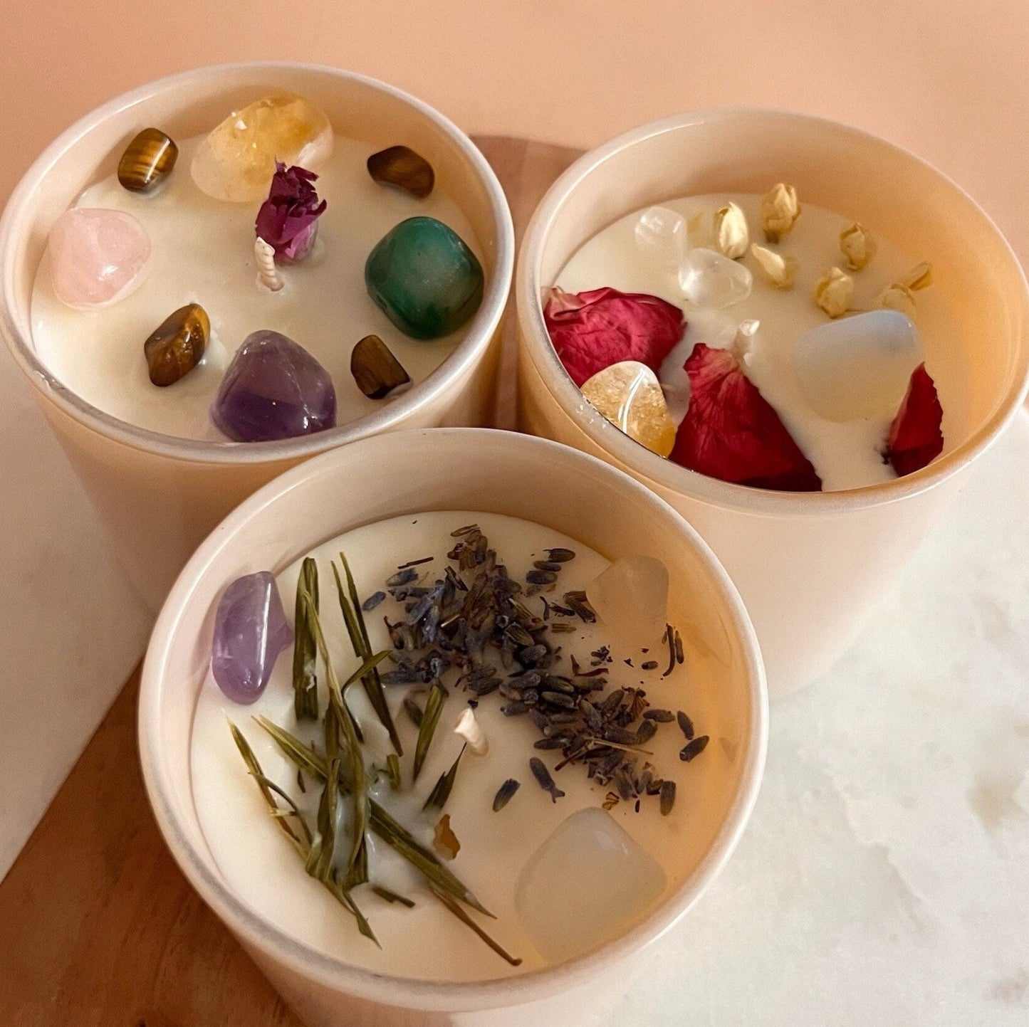 Moon Ritual Gift Set of 3 candles | Full Moon Intention Candles | Homemade candles | Manifestation Candle