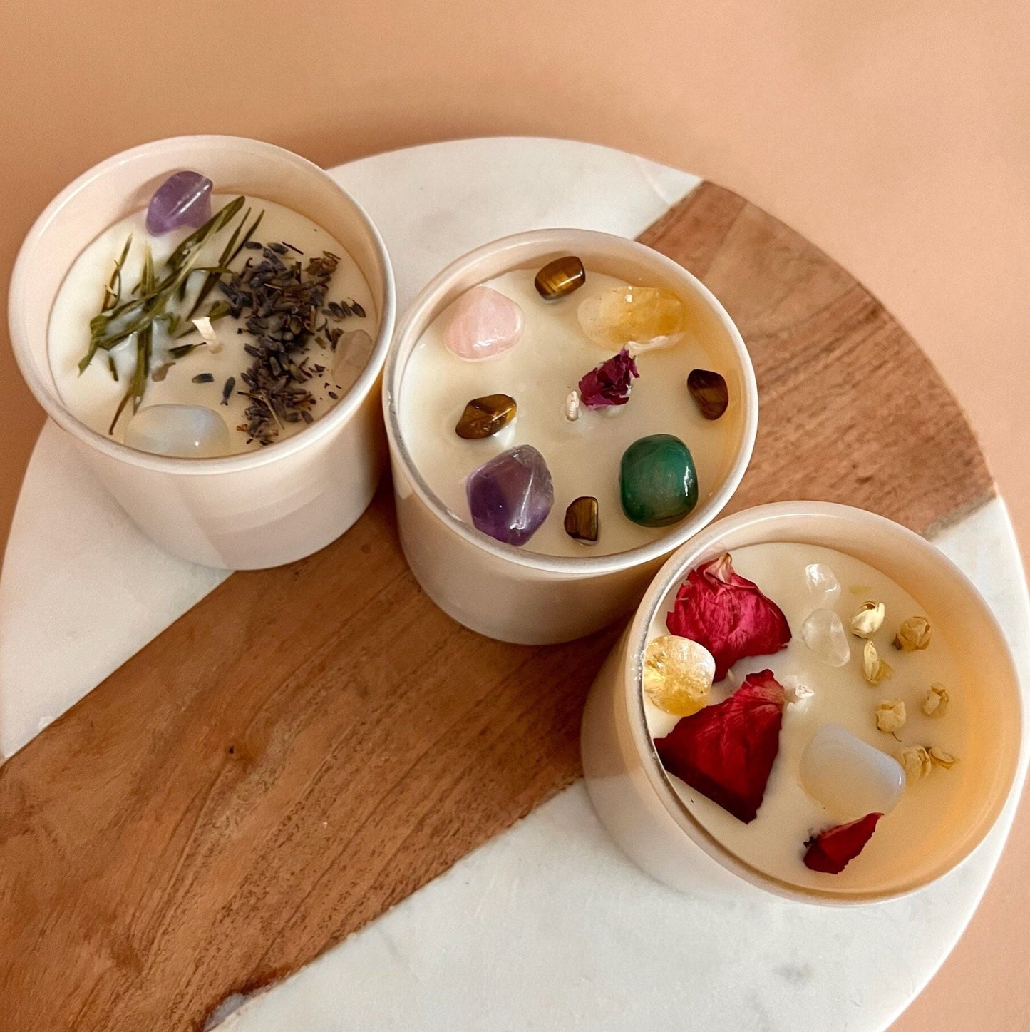 Moon Ritual Gift Set of 3 candles | Full Moon Intention Candles | Homemade candles | Manifestation Candle