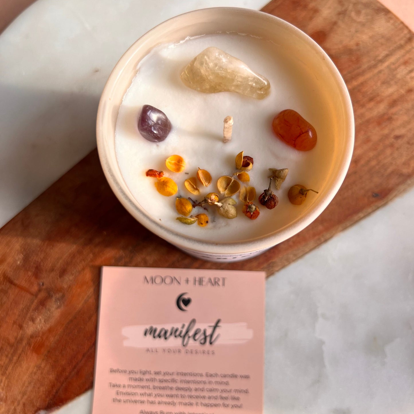 ARIES Candle | Zodiac candle | Crystal Infused candle | Intention Candle | Manifestation Candle