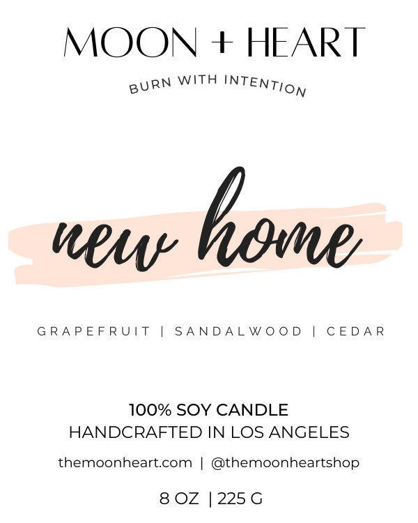 NEW HOME intention Candle
