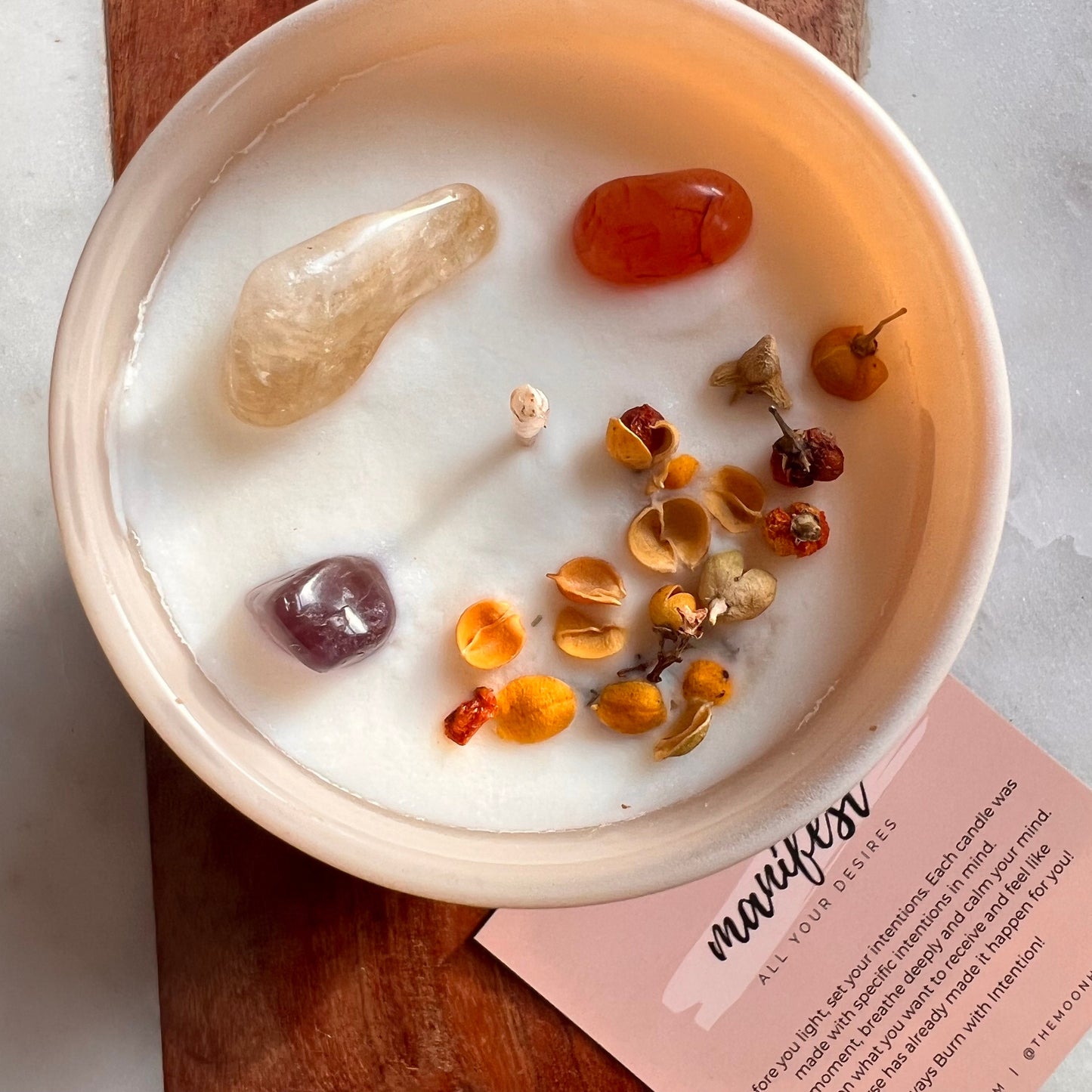 ARIES Candle | Zodiac candle | Crystal Infused candle | Intention Candle | Manifestation Candle