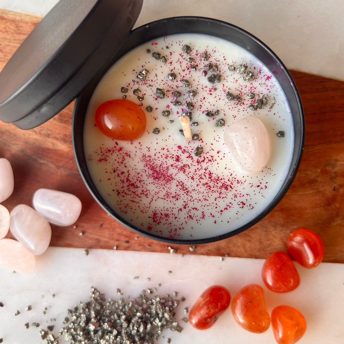 When I'm lit, Lick it Candle | Crystal Infused Candle | Intention Candle | Manifestation Candle | Homemade candles