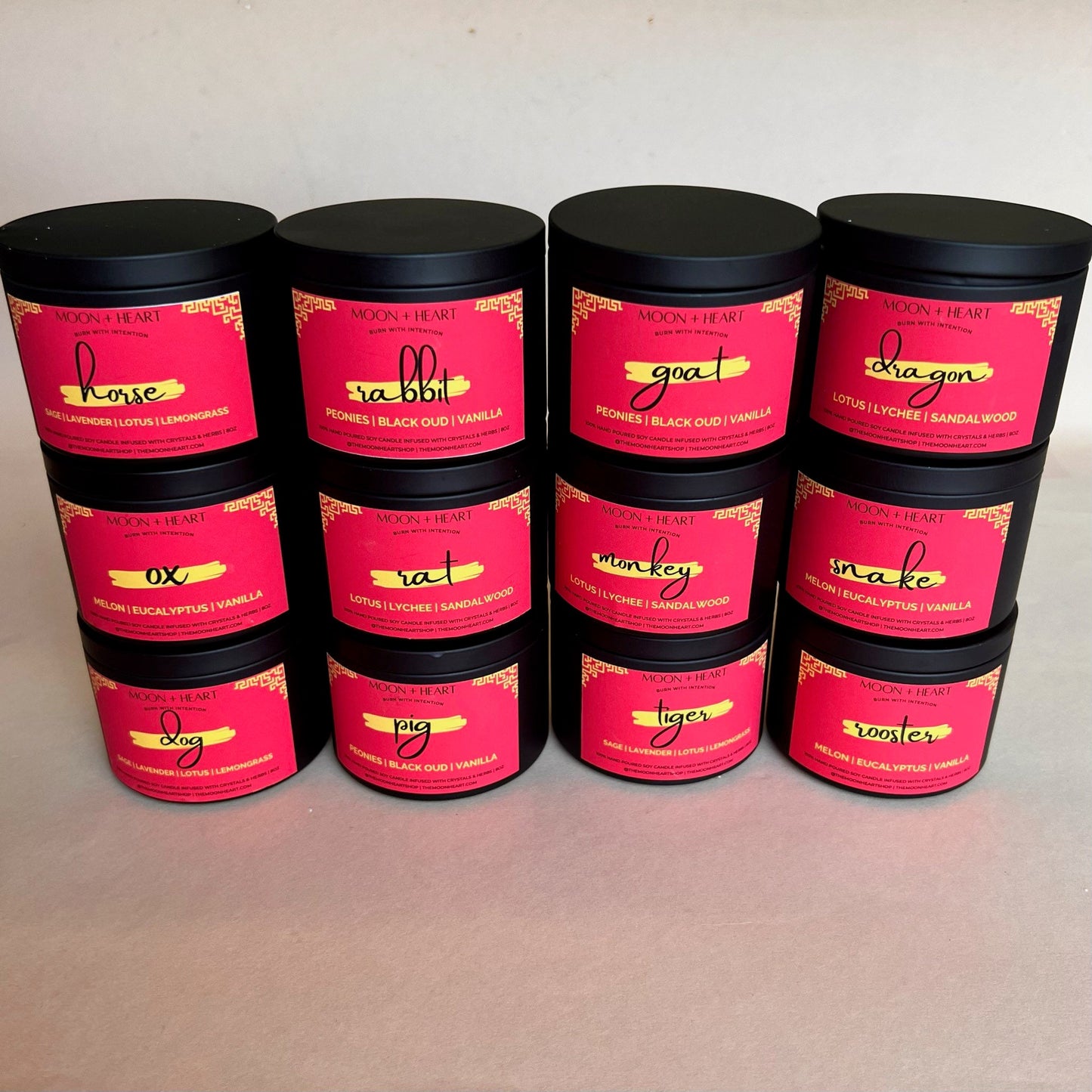 Chinese ZODIAC |  Intention Candles | Chinese astrology candle | Manifestation Candle | Animal Zodiac candle