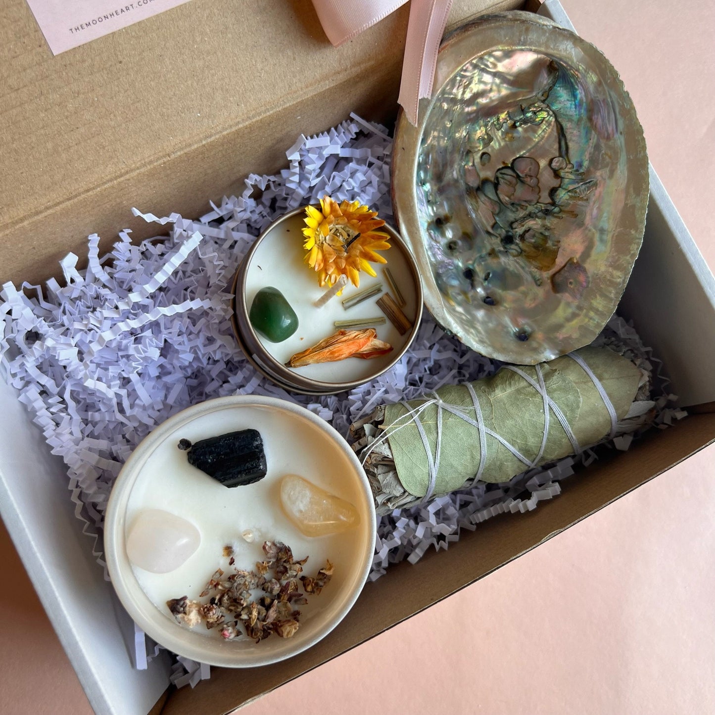 HOUSEWARMING new home gift box | Self Care Box | Intention candle | Crystal Infused Candle | Manifestation candle