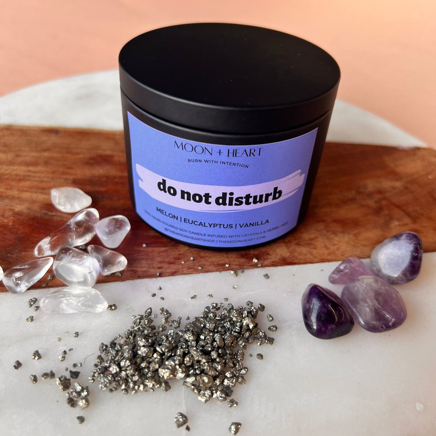 Do Not Disturb Candle |Intention candle | Manifestation Candle | Cool Candles | Crystal Infused Candle