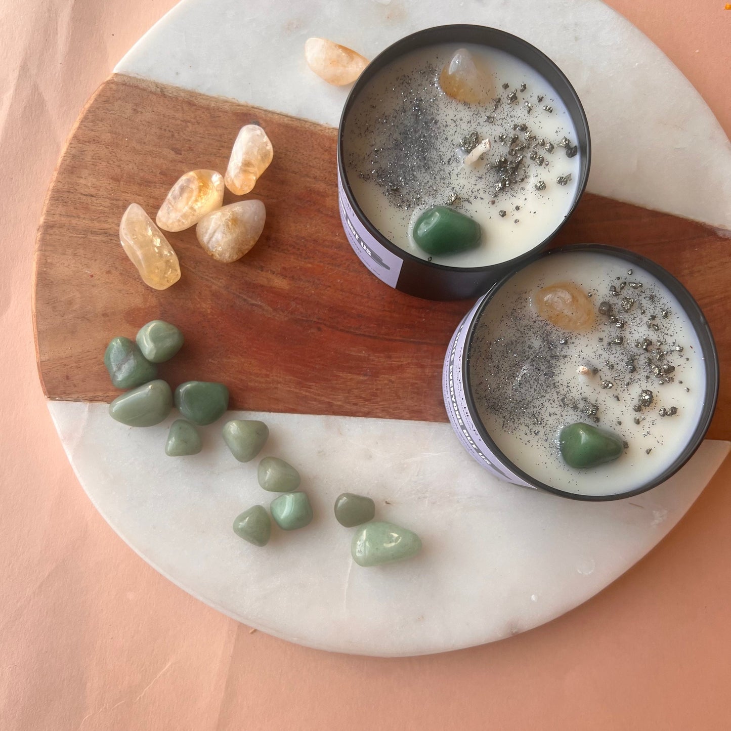 Bestie Best Friend Intention Candle | Intention Candle with crystals | Manifestation Candle | Cool Candles | Crystal Infused Candle