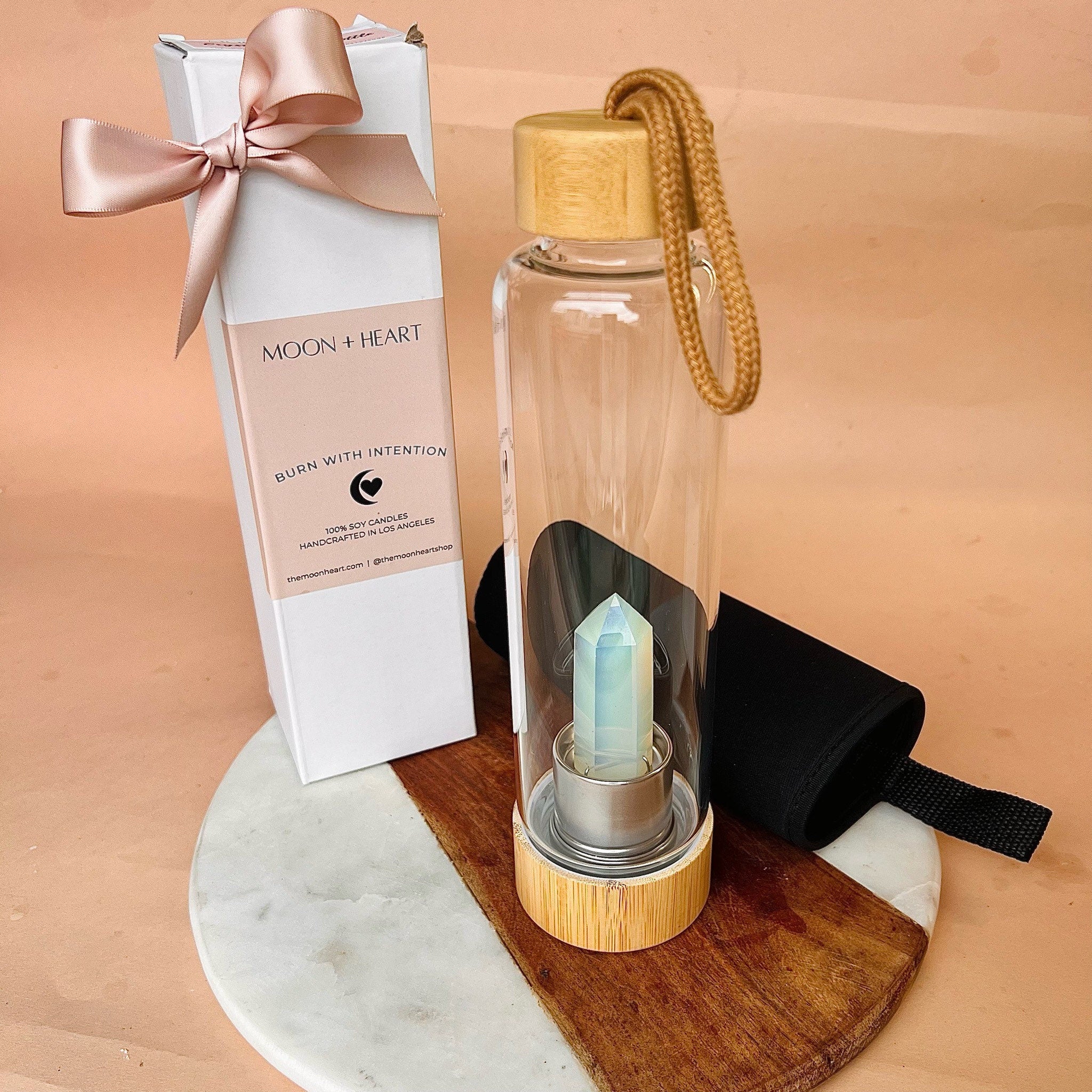Lemuria Crystal Water Bottle with Crystal Chamber