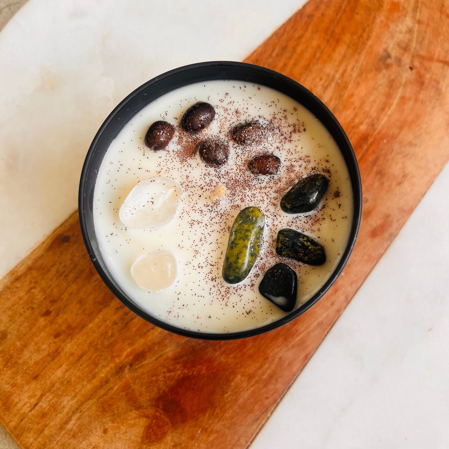 Father's Day Candle Gift Intention Candle | Crystal Infused Candle | Homemade Candles | Manifestation Candle