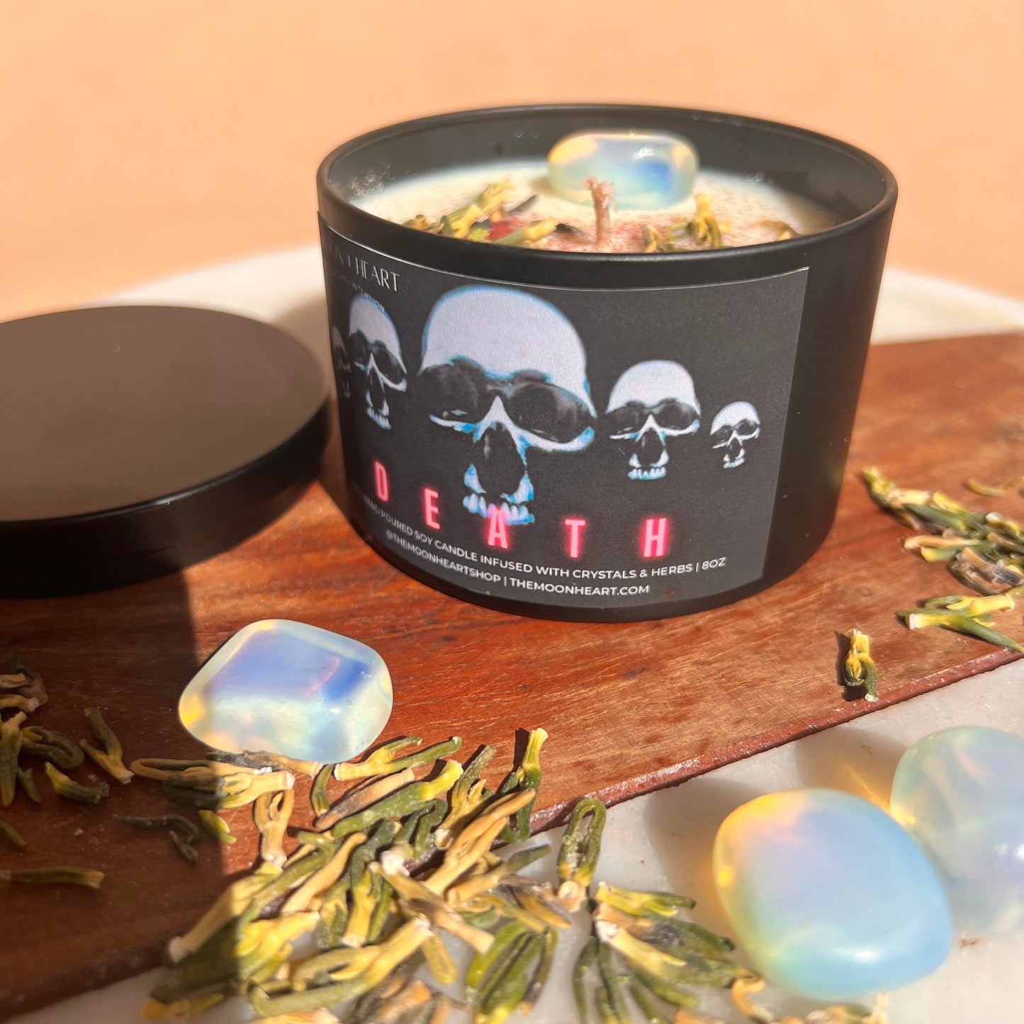 DEATH | Halloween Candles | Intention Candle | Spooky Candles | Scary Candles | Homemade candles