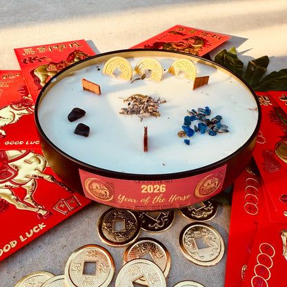 16oz tin jar horse candle