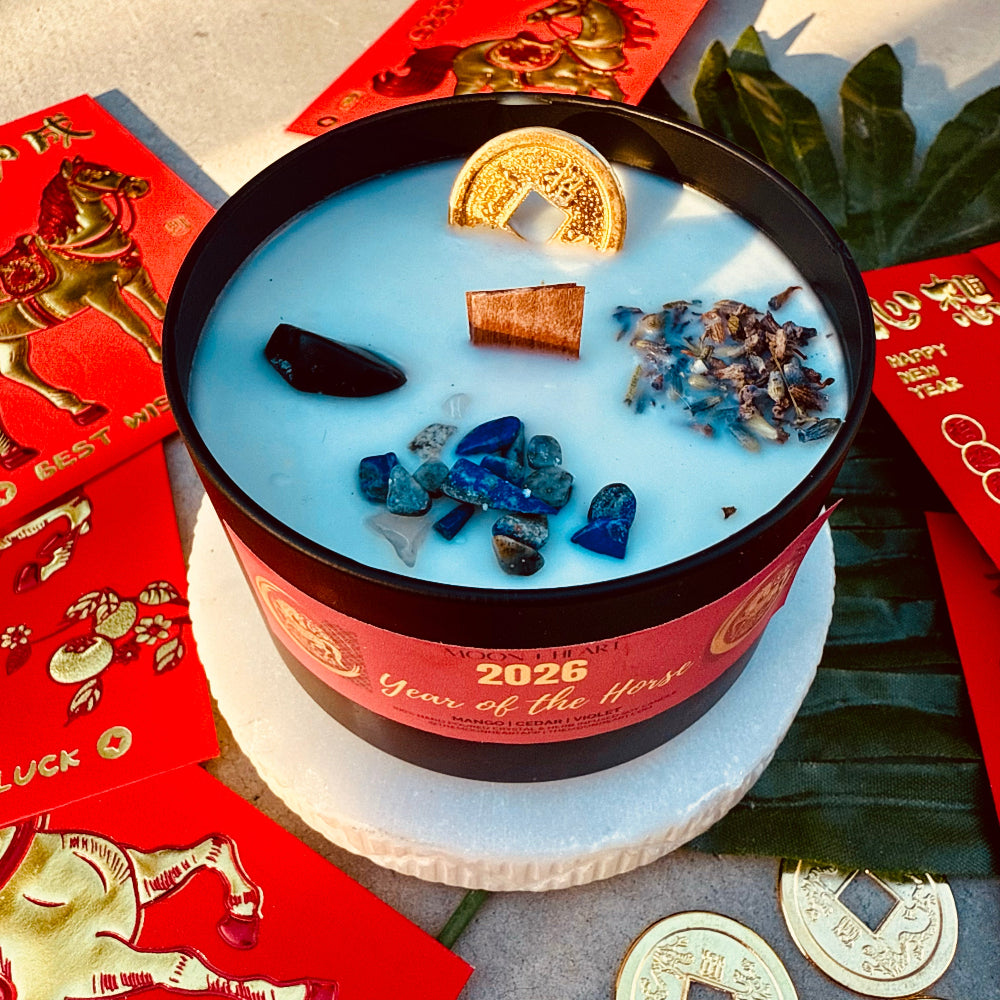 8oz  tin jar horse candle