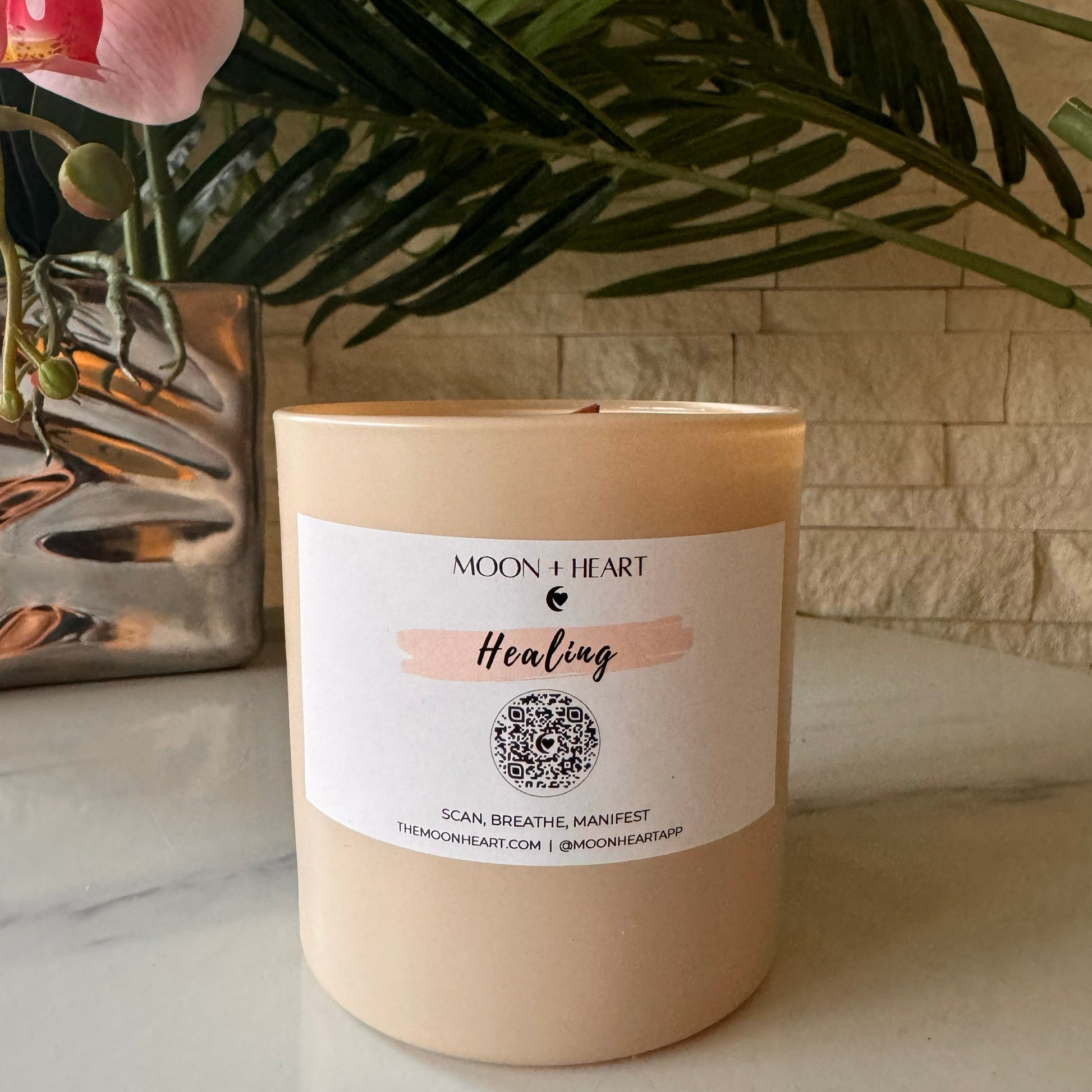 Healing meditation candle