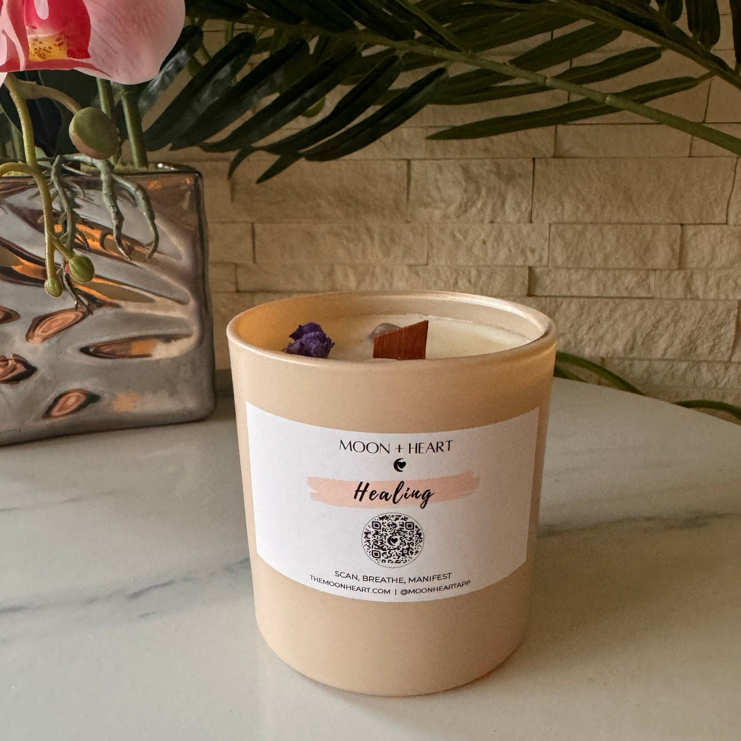 Healing meditation candle