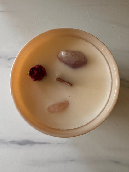 Self-Love Meditation Candle | Crystal Infused Candle | Intention Candle | Manifestation Candle | Homemade candles