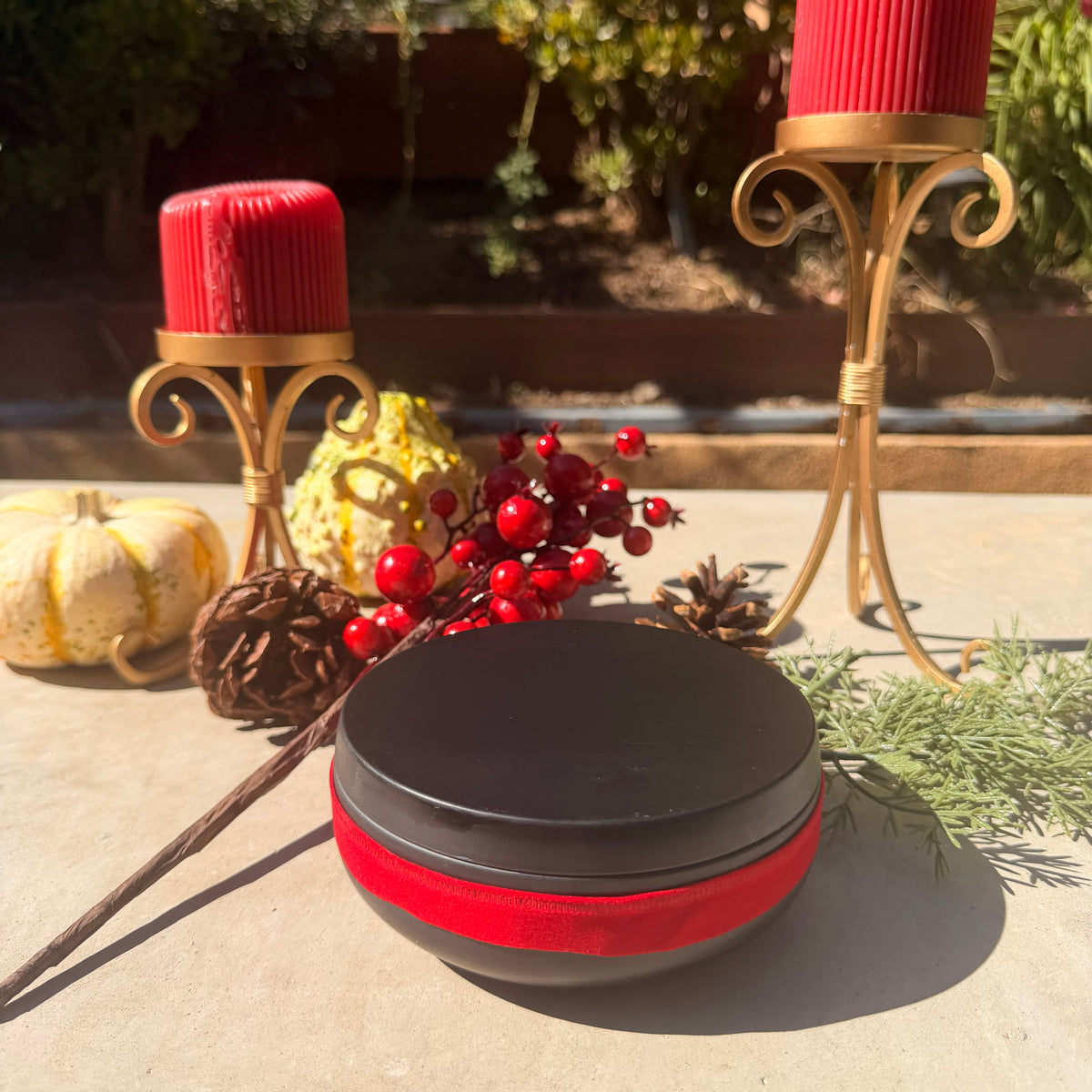 Large 3-Wick Holiday Candle with Mystery Crystal & Feng Shui Coin