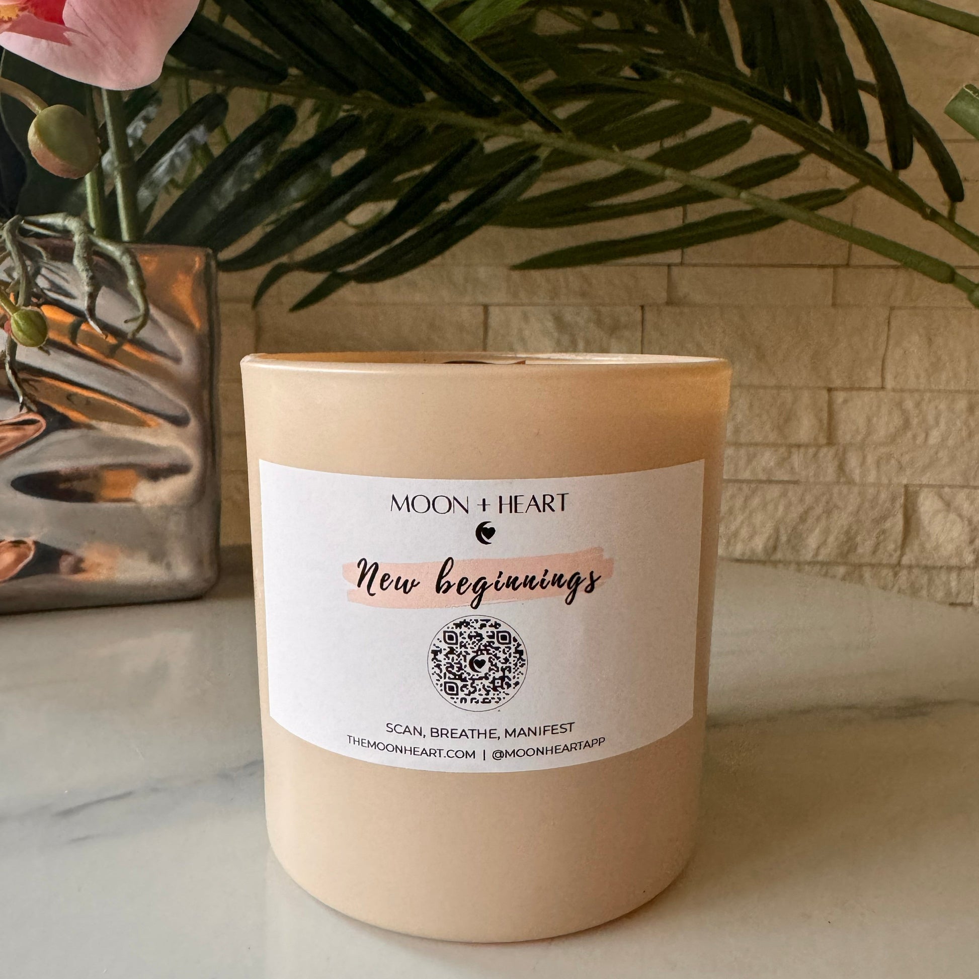 New beginnings meditation candle