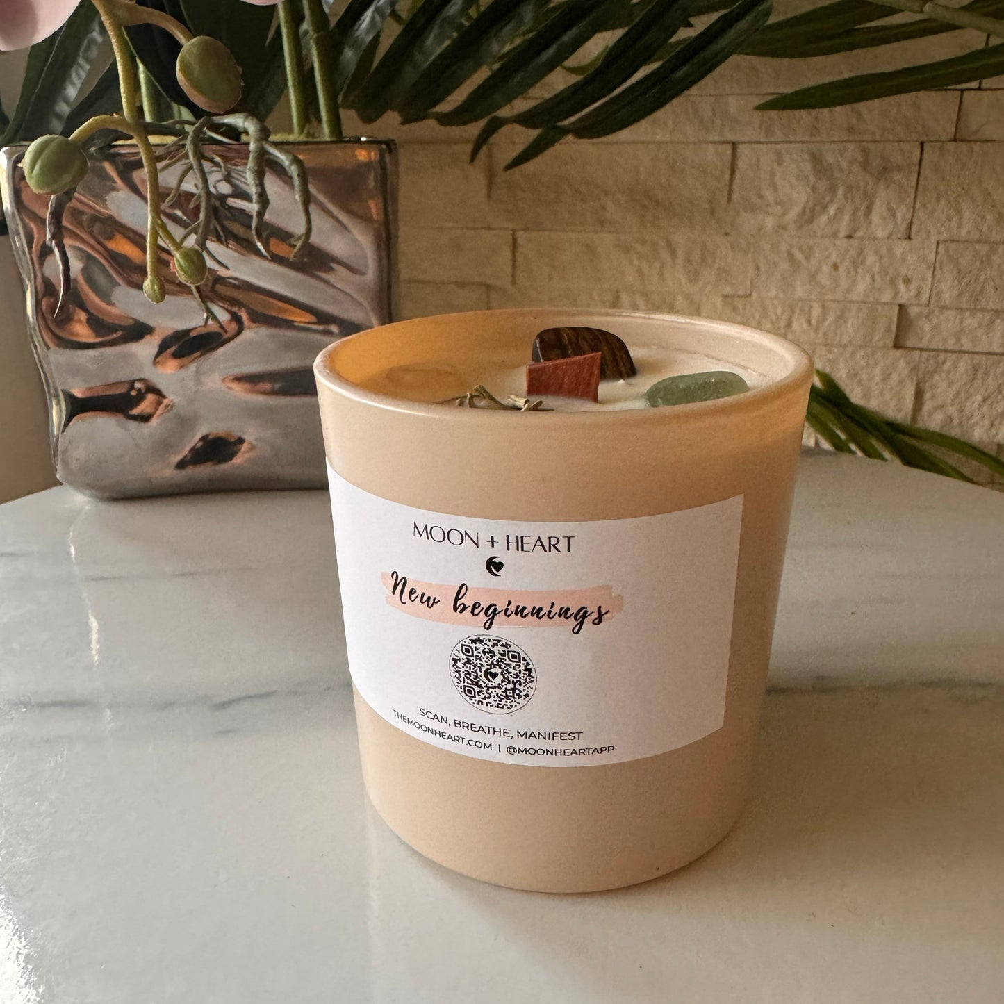 New beginnings meditation candle