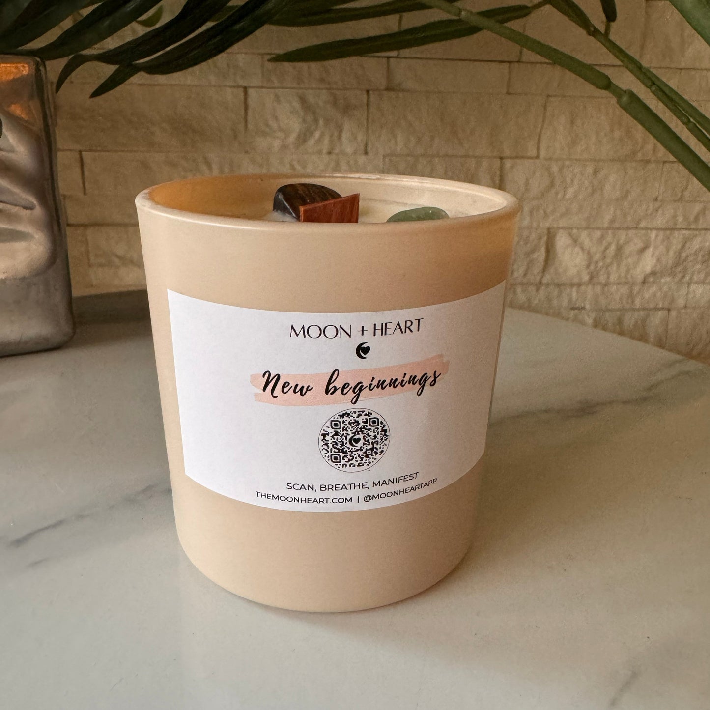 New beginnings meditation candle