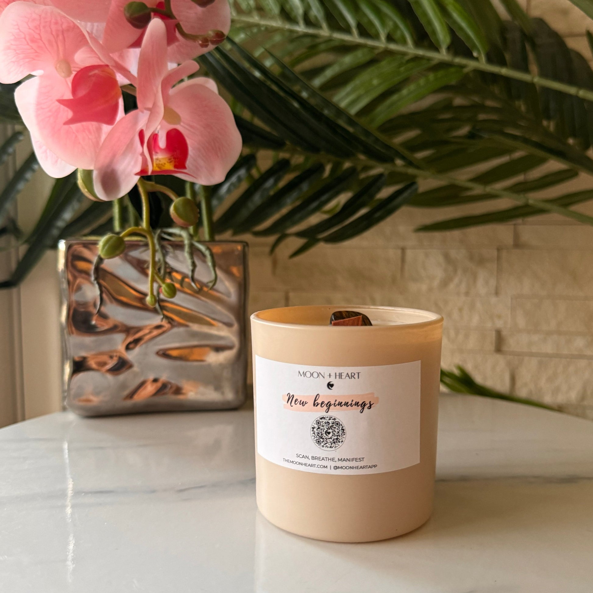 New beginnings meditation candle