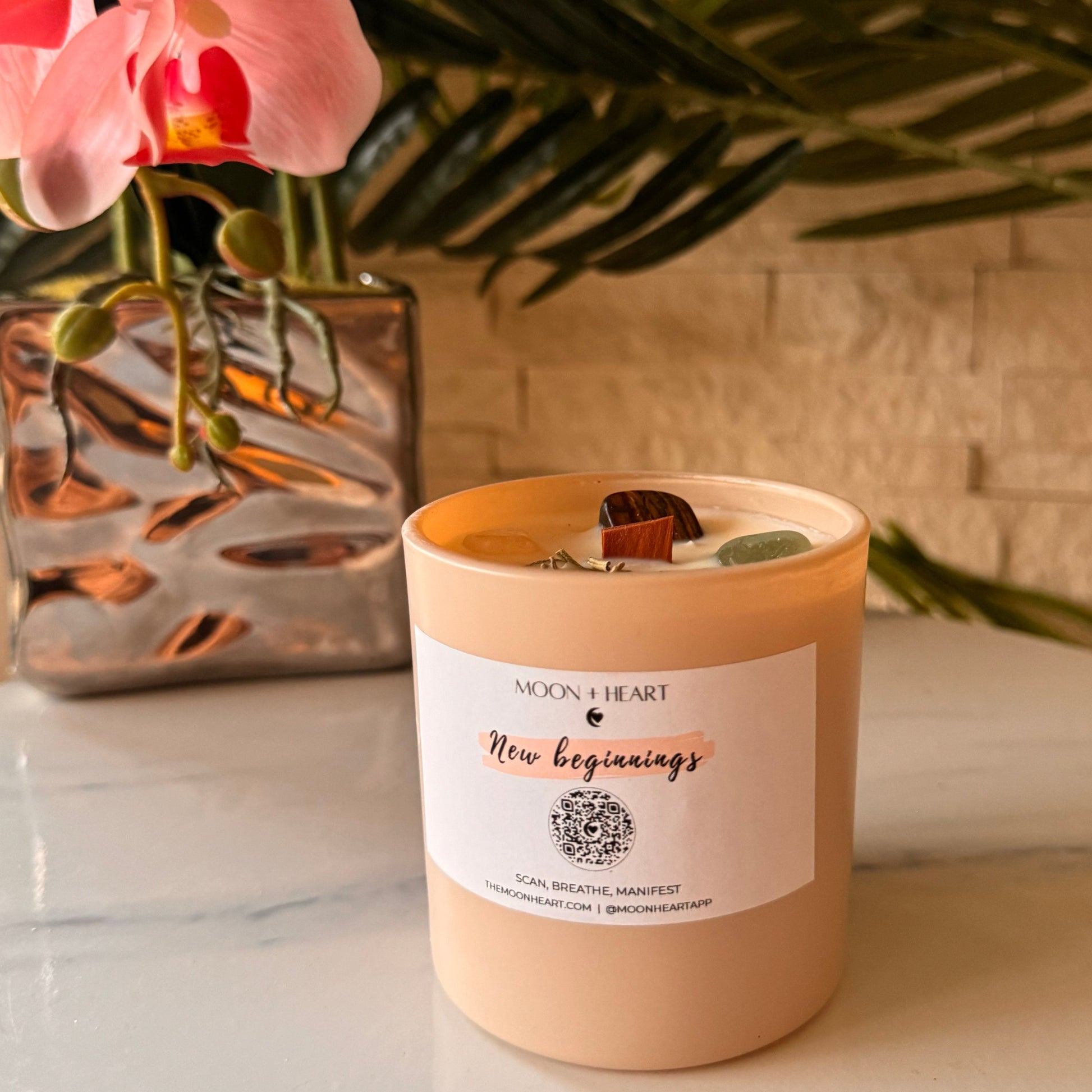 New beginnings meditation candle