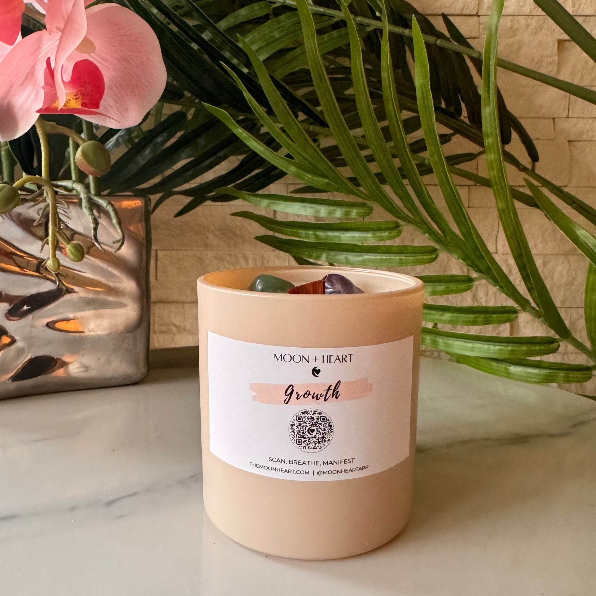 growth meditation candle 