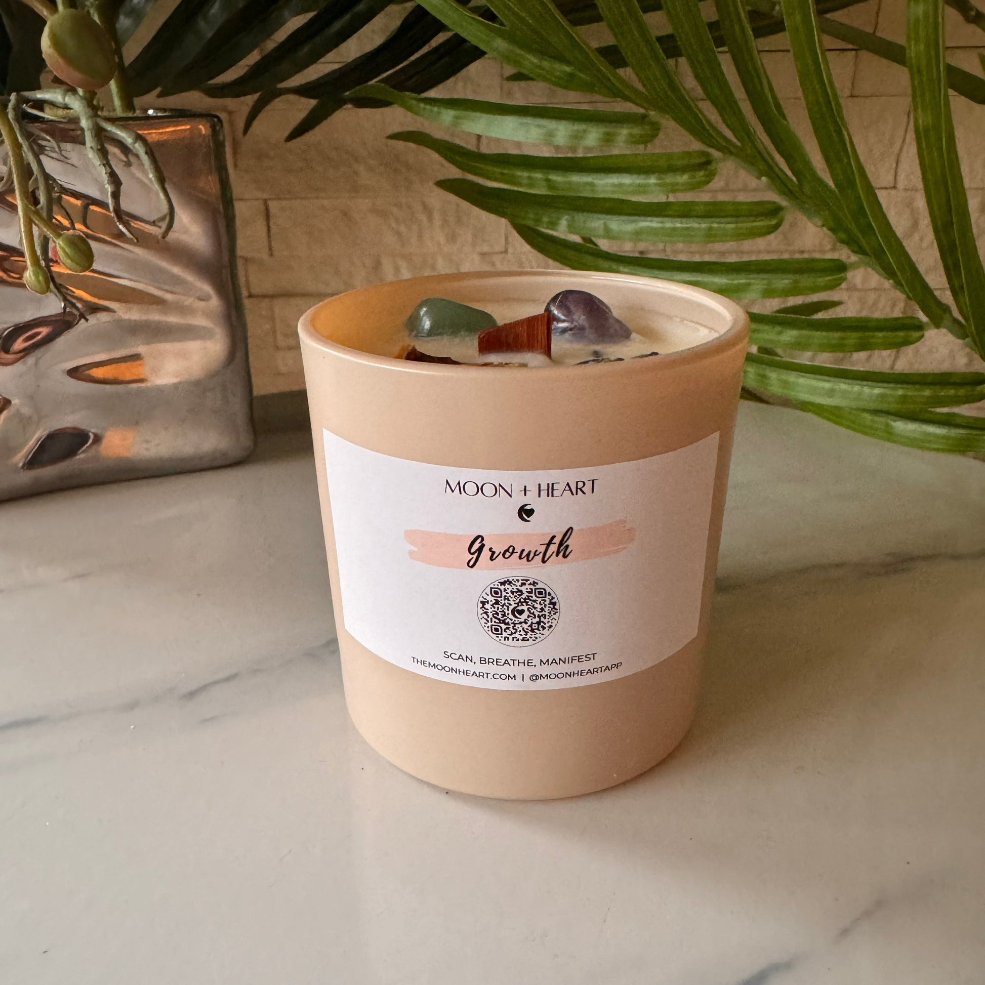 growth meditation candle 