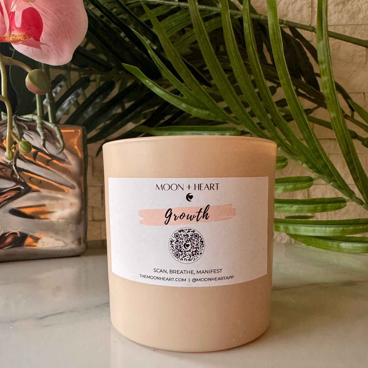 growth meditation candle 