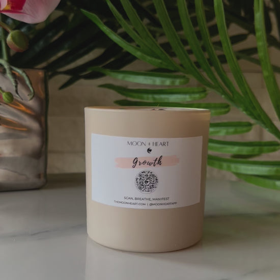 growth meditation candle