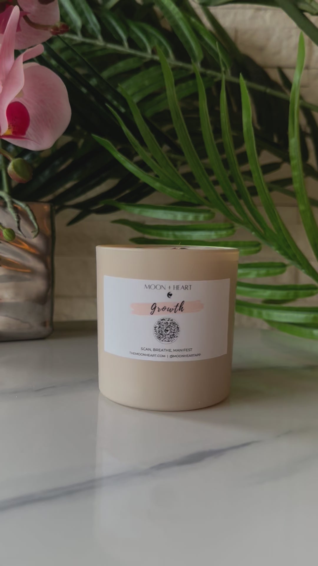 growth meditation candle