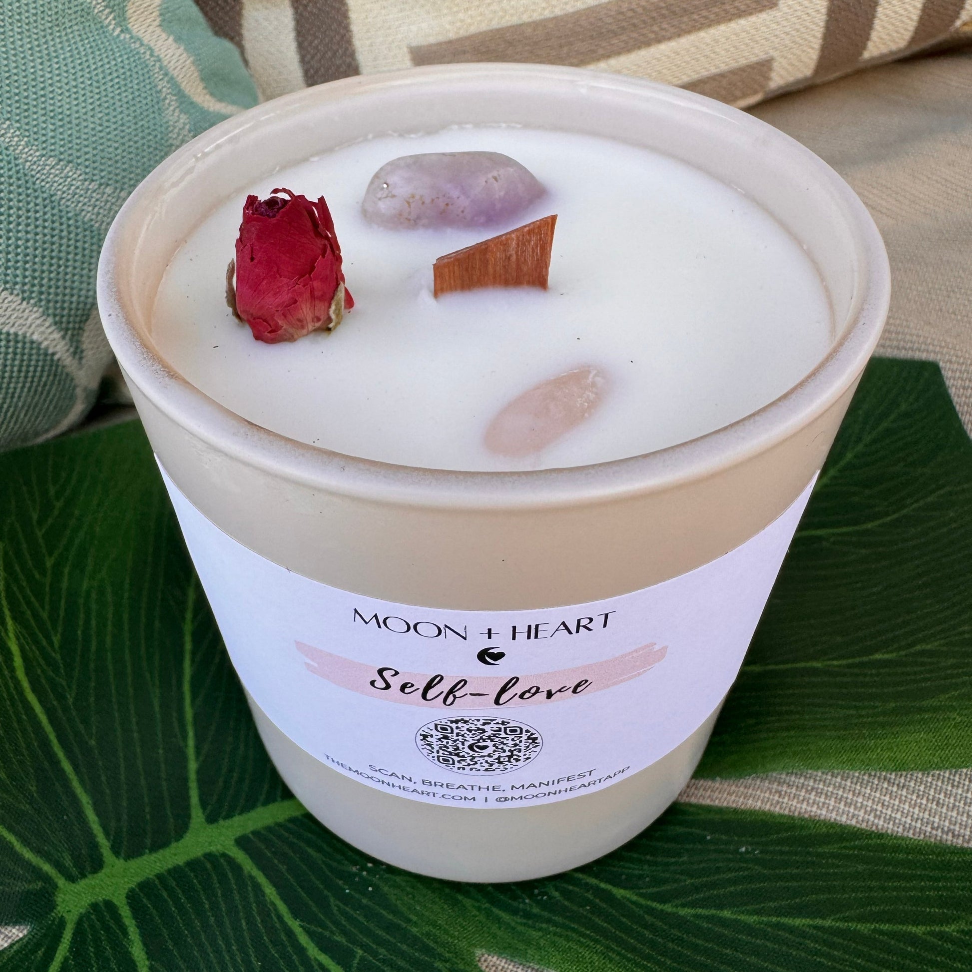 self-love meditation candle