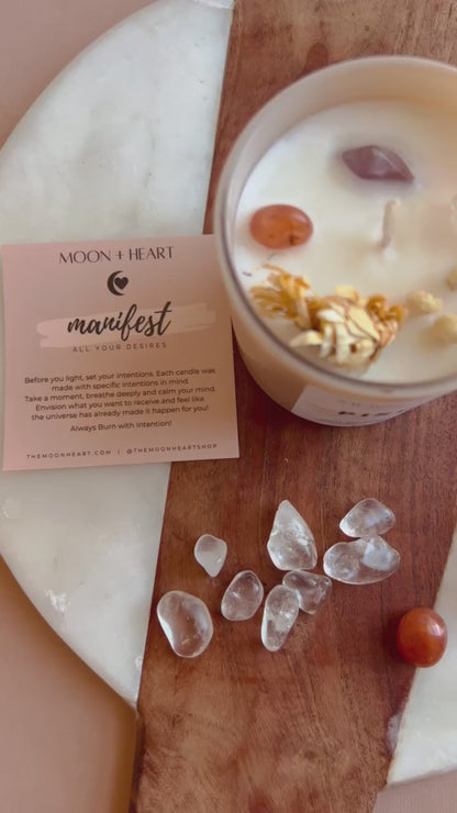 PISCES Candle | Zodiac candle | Crystal Infused candle | Intention Candle | Manifestation Candle