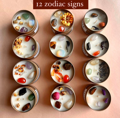 Custom 3 intention candles gift box | Self Care Box | Intention candle | Crystal Infused Candle | Manifestation candle