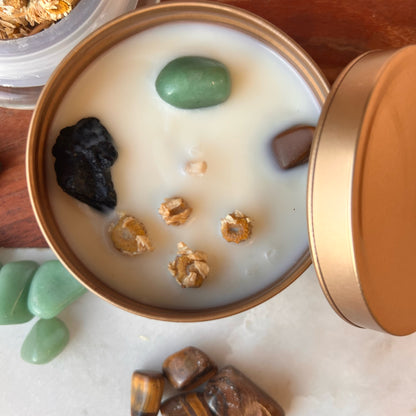 TAURUS Zodiac candle | Crystal Infused candle | Intention Candle | Manifestation Candle